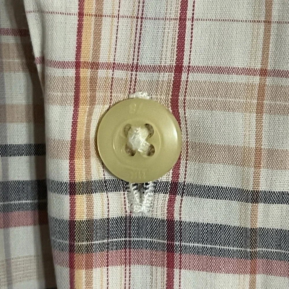 Men's Banana Republic Long Sleeve‎ Button Down Plaid Shirt Size Large Multicolor